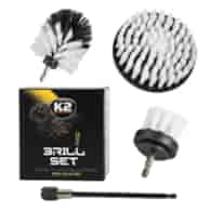 K2 Brill SET - zestaw szczotek do prania tapierki na wiertarkę wkrętarkę (D7051)