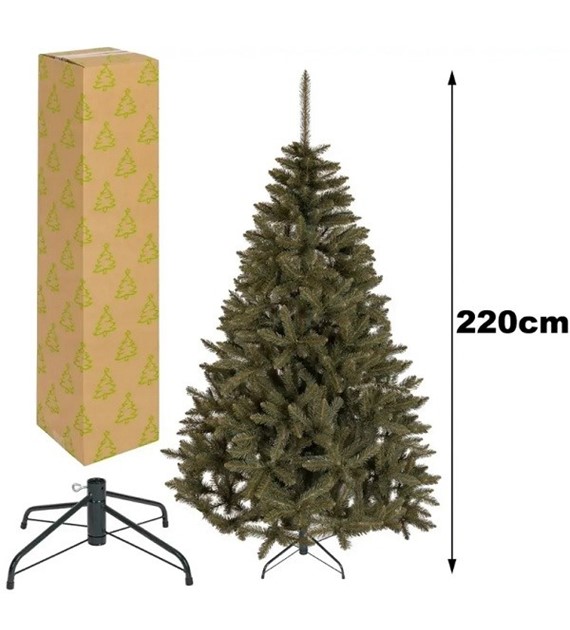 Choinka sztuczna pe świerk kaukaski gęsta jak prawdziwa PREMIUM 220cm  *3746* xj