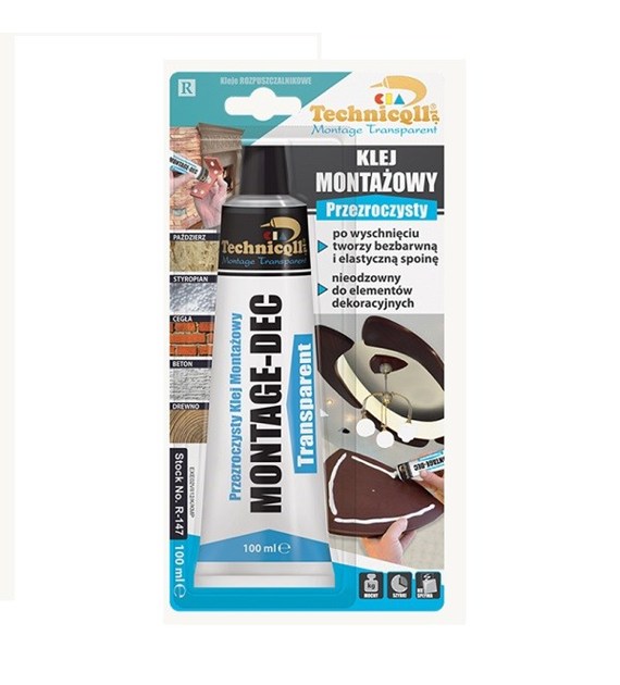 TECHNICQLL- Klej Montażowy Przezroczysty 100ml (R147)