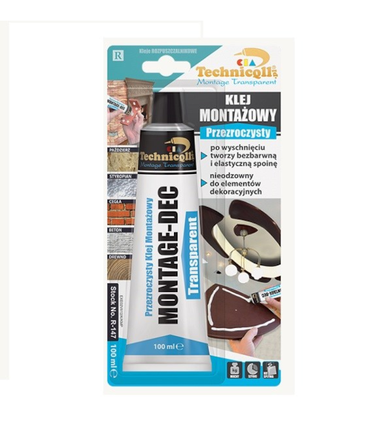 TECHNICQLL- Klej Montażowy Przezroczysty 100ml (R147)