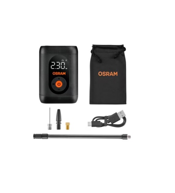 OSRAM  Kompresor do opon OSRAM TYREinflate 1600 ESSENTIAL OTIR1600ESN cyfrowy, akumulatorowy