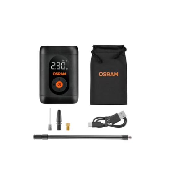 OSRAM  Kompresor do opon OSRAM TYREinflate 1600 ESSENTIAL OTIR1600ESN cyfrowy, akumulatorowy