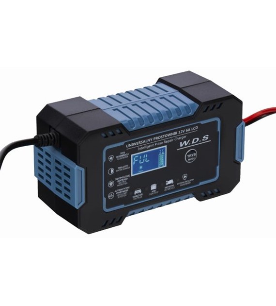 Prostownik samochodowy 12V/6A  *WDS2230*  inteligentny wszytkie akumulatory Kraft&Dele