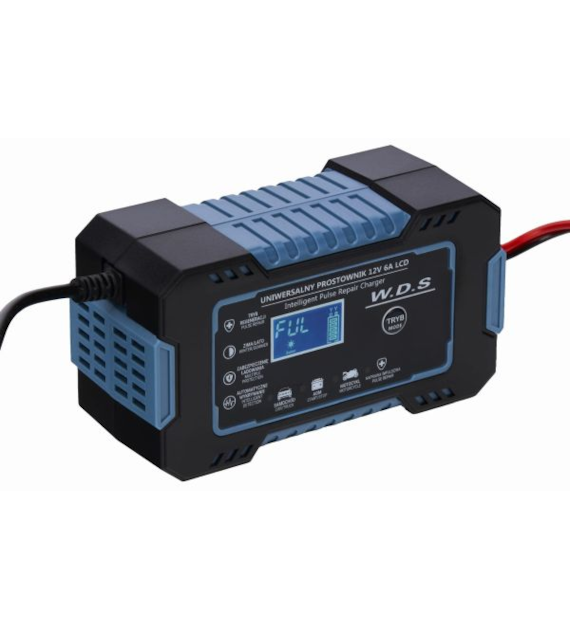Prostownik samochodowy 12V/6A  *WDS2230*  inteligentny wszytkie akumulatory Kraft&Dele