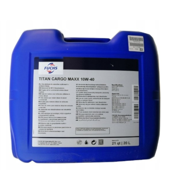 Olej FUCHS TITAN CARGO 15W/40 CK4 20l