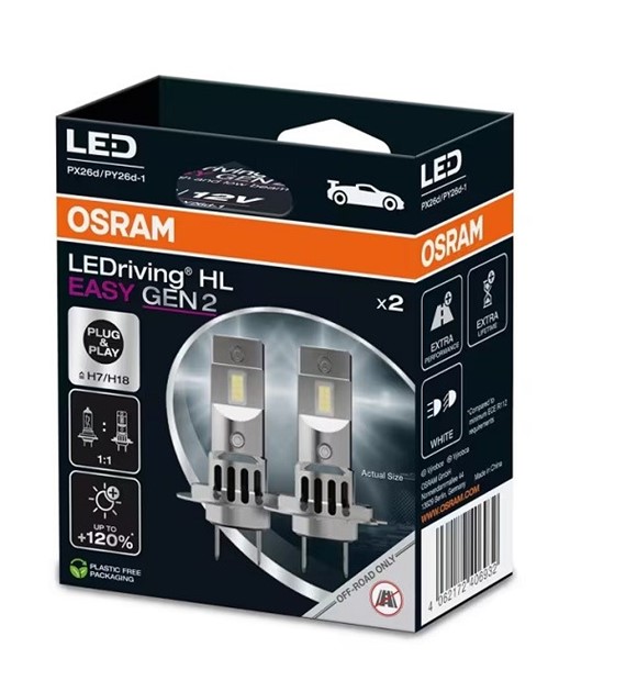 Żarówka LED 12V  H7/H18 LEDriving HL EASY GEN 2  6500K 16W OSRAM  2HB