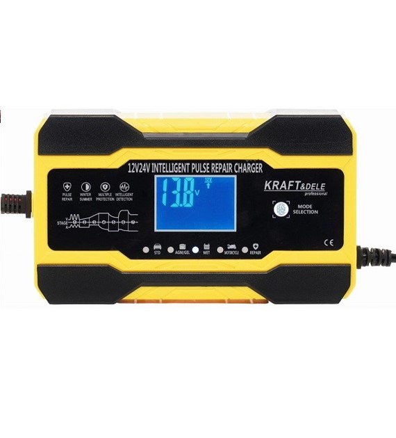 Prostownik samochodowy 12V/24V 10A inteligentny KD1291 Kraft&Dele