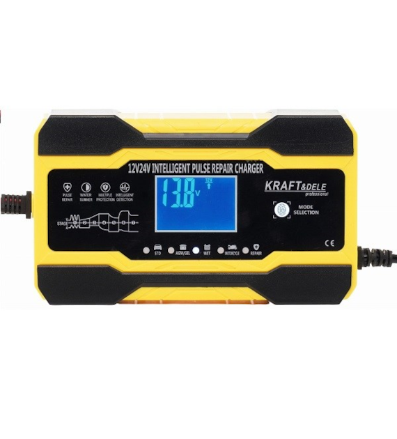 Prostownik samochodowy 12V/24V 10A inteligentny KD1291 Kraft&Dele