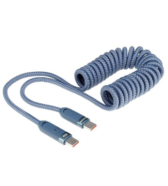 Kabel do ładowania spiralny 50-180cm USB - USB C 100W WAYME Carmotion *63096*