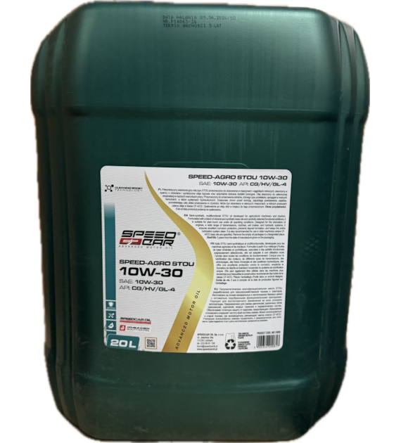 Olej AGROOIL SPEED-AGRO STOU 10W/30 CG/HV  GL-4 20l
