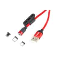Kabel do ładowania USB magnetyczny 3w1 na Lightning USB-C micro USB 1m AMIO *02522*