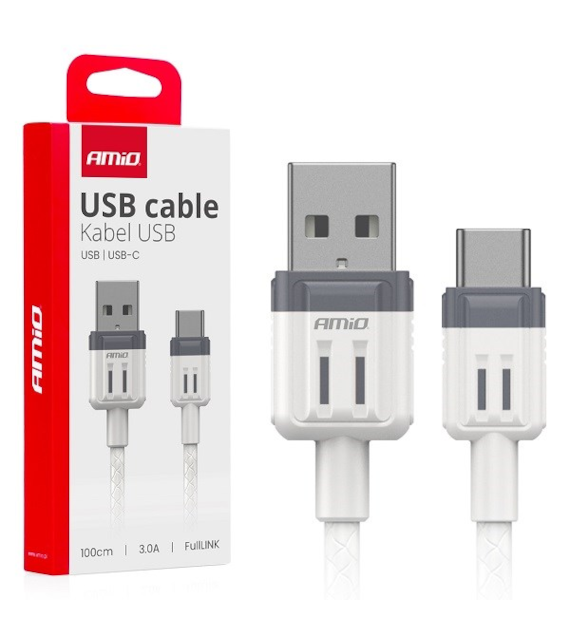 Kabel do ładowania USB-A USB-C 3A 1m FullLINK  AMIO *03905*