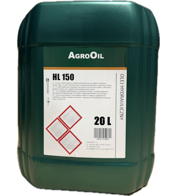 Olej AGROOIL HYDRAULIC HL 150 (hydrauliczny)   20L