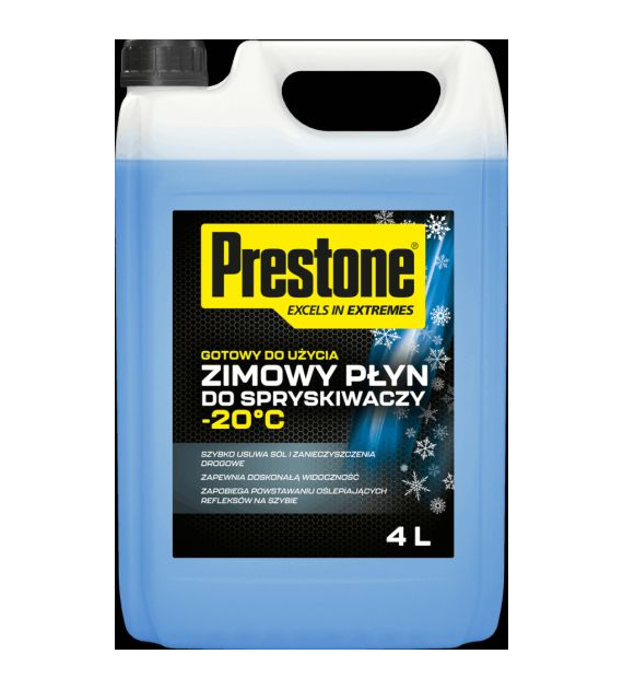 Płyn do spryskiwaczy zimowy  4L Prestone  -20C niebieski