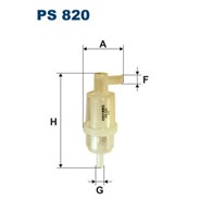 Filtr paliwa PS820 przepływowy diesel kątowy