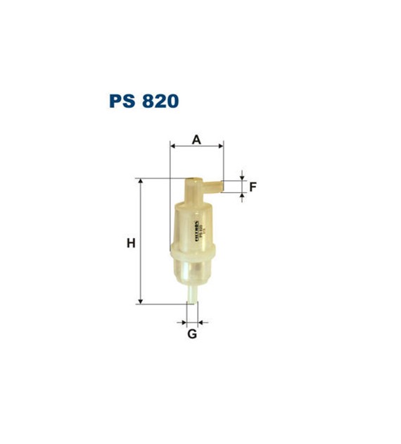 Filtr paliwa PS820 przepływowy diesel kątowy