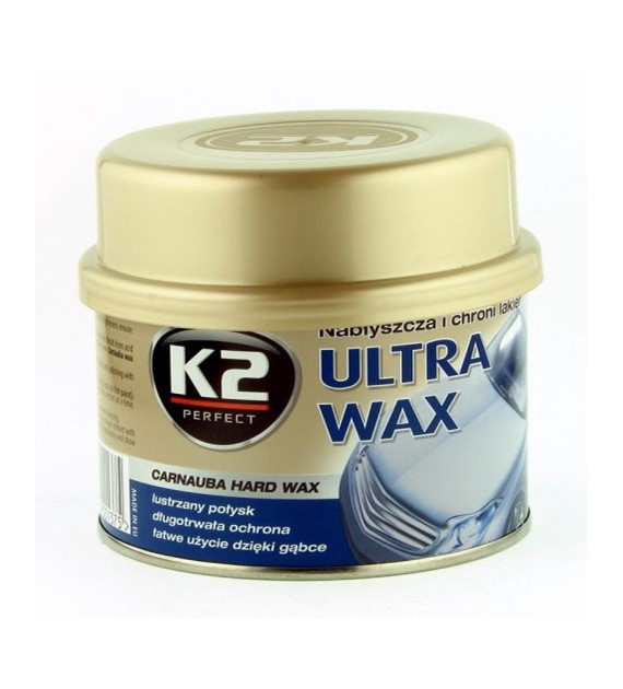 K2 Pasta Ultra Wax wosk Carnauba z gąbką 200ml USA   (K073) (op. 12szt)