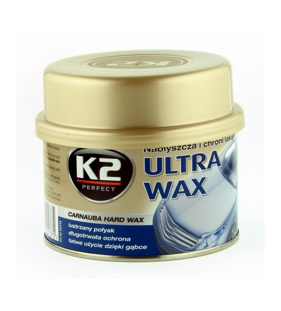 K2 Pasta Ultra Wax wosk Carnauba z gąbką 200ml USA   (K073) (op. 12szt)