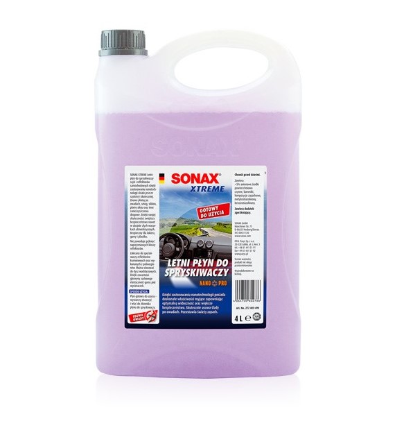 Płyn do sprysk.SONAX letni extreme NANO PRO 4l op 4szt *272405*