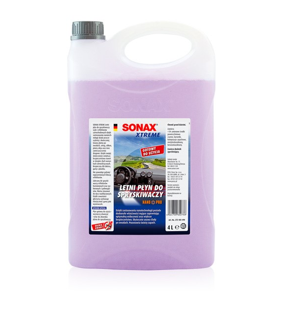 Płyn do sprysk.SONAX letni extreme NANO PRO 4l op 4szt *272405*