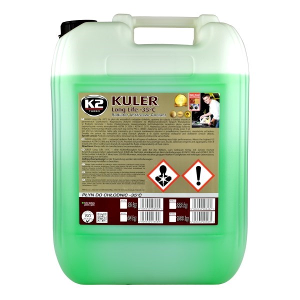 Płyn do chłodnic K2 Kuler 20L gotowy-35C zielony   (W406Z)
