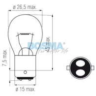 Żarówka 12V 21W Ba15D Bosma *1543*