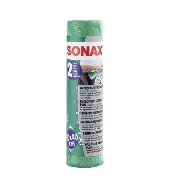 SONAX mikrofibra do szyb (2szt) (416541)