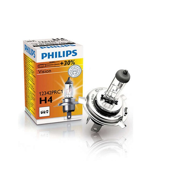 Żarówka 12V H4  60/55W Philips Premium+30% kartonik