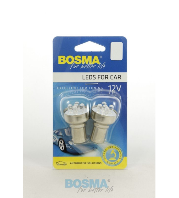 Żarówka 12V Bosma Ba15s 5x LED White 2szt *2076*
