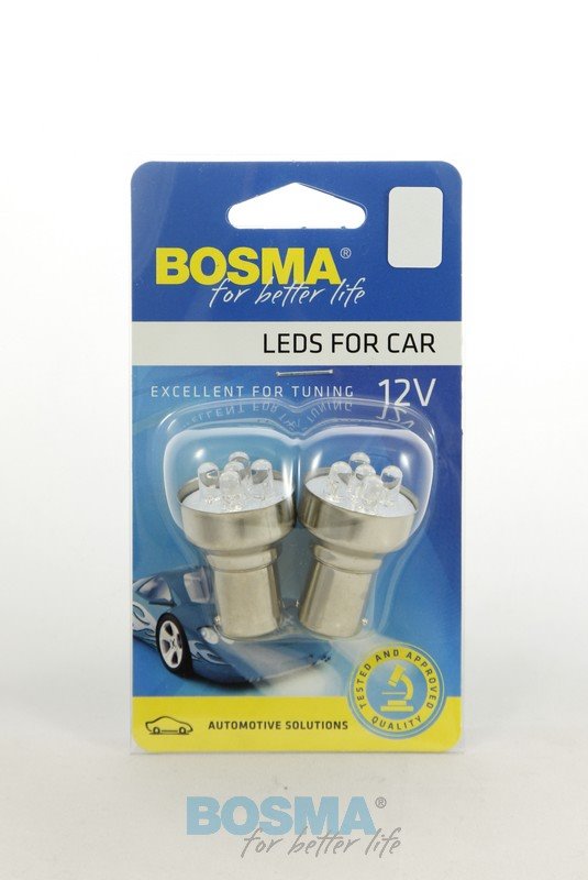 Żarówka 12V Bosma Ba15s 5x LED White 2szt *2076*