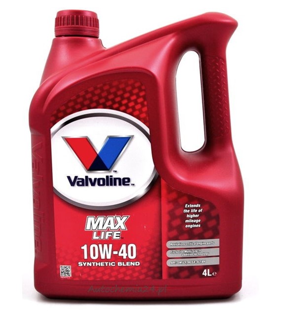 Olej Valvoline MAXLIFE 10W/40 4l