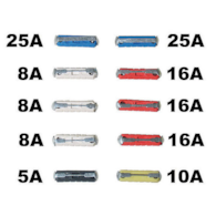 Bezpiecznik  cylindryczne kpl *01137* AMIO